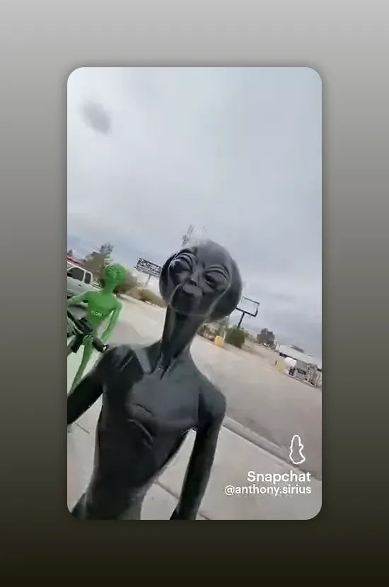 Gros plan sur une statue noire d extraterrestre au visage allongé et aux yeux fermés